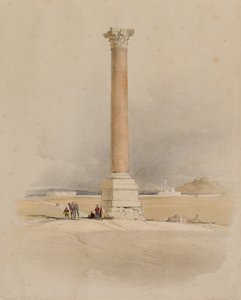 La columna de Pompeyo, Alejandría de David (after) Roberts