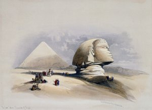 Vista de la Necrópolis de Giza, grabado del diseño de David Roberts (1796-1864) de David (after) Roberts
