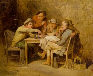 Los políticos del pueblo de David (attr.) Wilkie