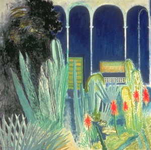 En los jardines de Majorelle (óleo sobre lienzo)