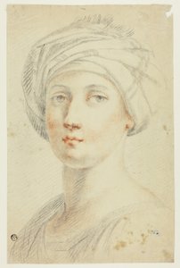Retrato Busto de Mujer joven con turbante de David Allan