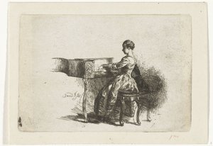 chica al piano