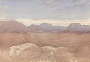 Una vista montañosa, norte de Gales de David Cox