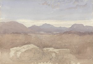 Vista montañosa, Norte de Gales, c.1818 de David Cox