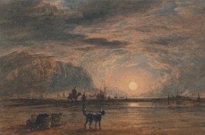Escena de playa - Amanecer de David Cox