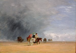 Cruzando las arenas, 1848 de David Cox