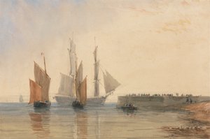 Entrada del puerto de Calais de David Cox