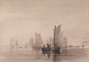 Pesca en Hastings de David Cox