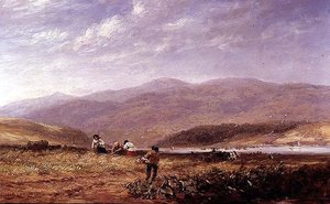 Segadores en un Paisaje Galés de David Cox