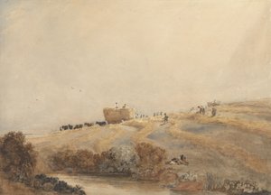 Haciendo heno, c.1808 de David Cox