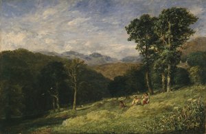 Recolección de heno cerca de Conway de David Cox