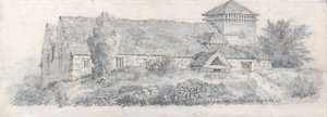 Iglesia de Llanfair, Gales del Norte para Tratado de pintura de paisaje y efecto en acuarela de David Cox