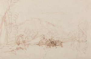 Escena del río de David Cox