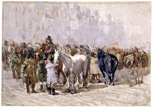 La Feria de Caballos de Birmingham, c.1841-49 de David Cox