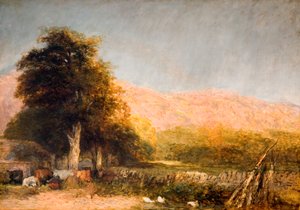Una granja en Bettws-y-Coed de David Cox the elder