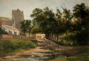 Iglesia de Todos los Santos, Hastings, 1813 de David Cox the elder