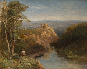 Castillo de Kilgerran, Pembrokeshire, 1852 de David Cox the elder