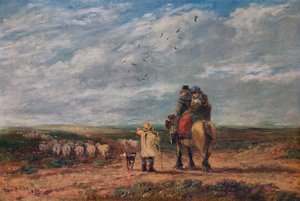 El cruce de caminos, 1850 de David Cox the elder