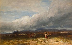 Los recolectores de turba, 1850 de David Cox the elder