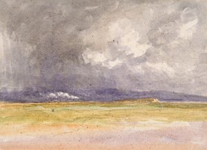 El tren en la costa de David Cox the elder