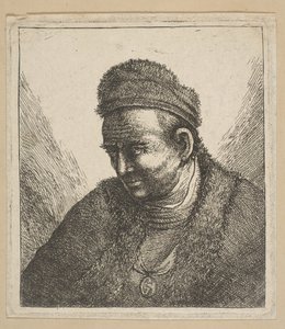 Hombre Sin Barba con Capa y Gorro de Piel: Busto, segunda mitad del siglo XVIII