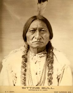Toro Sentado (1834-1890) Jefe indio Dakota Sioux estadounidense (nombre indio Tatanka Iyotake) fotografía de David F. Barry. de David Frances Barry