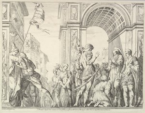 San Jaime cura a un ciego, de La historia de los santos Jaime y Cristóbal en el Erem..., 1776
