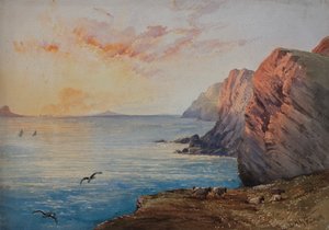 Costa de Dorset al atardecer