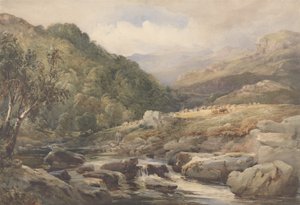 Paisaje con arroyo y segadores de David Hall McKewan