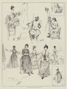 Damas Artistas en el Louvre, París