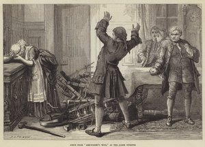 Escena de La esposa de Arkwright, en el Globe Theatre de David Henry Friston