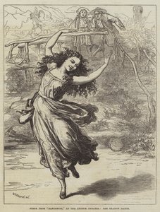 Escena de Fanchette, en el Teatro Lyceum, el Baile de las Sombras de David Henry Friston