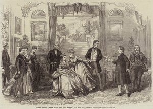 Escena de Nuevos hombres y viejas tierras, en el Teatro Haymarket de David Henry Friston
