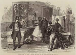 Escena de No Tan Tonto Como Parece, en el Teatro Globe de David Henry Friston