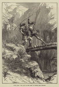 Escena de La dama del lago, en el Teatro Drury Lane de David Henry Friston