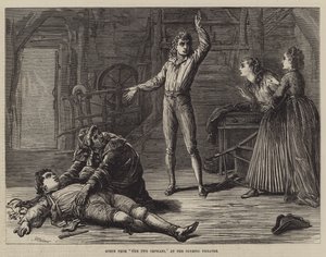 Escena de Las dos huérfanas, en el Teatro Olímpico de David Henry Friston