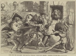 Escena de la Pantomima El Dragón de Wantley, Teatro Drury-Lane, Exterior de Moore Hall de David Henry Friston