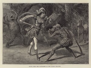 Escena de la Pantomima en el Teatro Gaiety