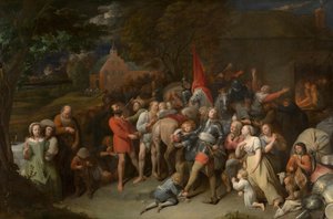 Soldados saqueadores (óleo sobre lienzo) de David III Ryckaert