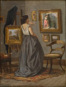 Una dama en el estudio de David Jacobsen