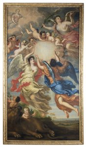 Alegoría del matrimonio del rey Carlos XI y la reina Ulrika Eleonora de David Klöcker Ehrenstrahl