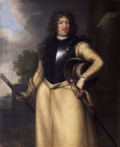 Hombre de pie vestido con coraza de David Klöcker Ehrenstrahl