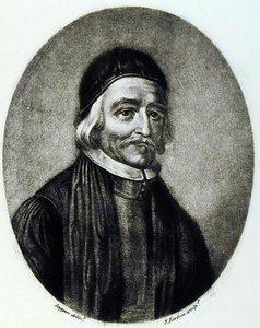Retrato del Dr. Thomas Bailey, grabado por Richard Earlom (1743-1822) de Personajes Ilustres en la Historia Británica (mezzotinta) de David Loggan