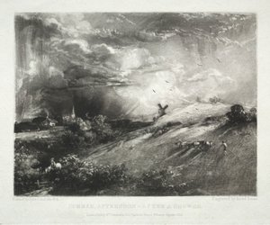 Varios temas de paisaje, característicos del paisaje inglés...Tarde de verano - después de una lluvia de David Lucas