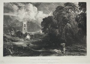 Various Subjects of Landscape, Characteristic of English Scenery from Pictures Painted by John Constable, R.A.:  Stoke by Neyland, Suffolk de David Lucas