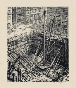 Una excavación en Manhattan de David Muirhead Bone