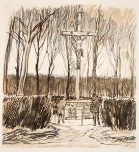The Memorial on the field of Agincourt, ilustración de "The Western Front", pub. by Country Life Ltd