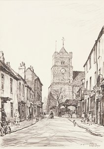 The Old Church, Seaford (lápiz)