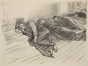 Heridos caminando durmiendo en cubierta, ilustración de 