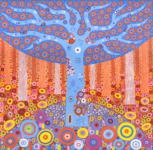 Kaleidoforest, 2018 (acrílico sobre lienzo)
